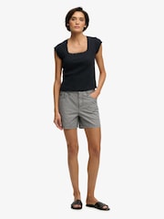 Superdry Blue Mid Rise Shorts - Image 1 of 8