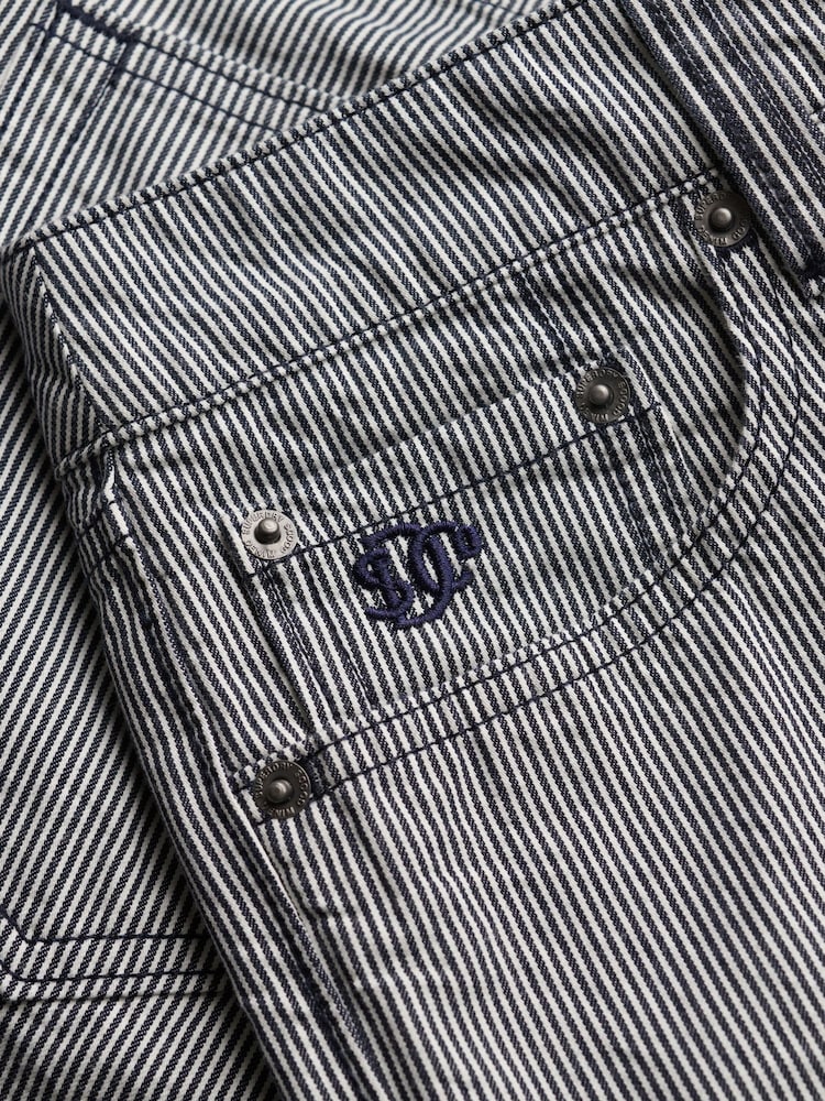 Superdry Blue Mid Rise Shorts - Image 8 of 8