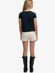 Superdry Cream Athletic Essential Jersey Script Shorts - Image 4 of 7