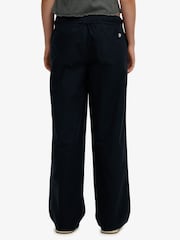 Superdry Blue Cotton Linen Elastic Trousers - Image 2 of 6