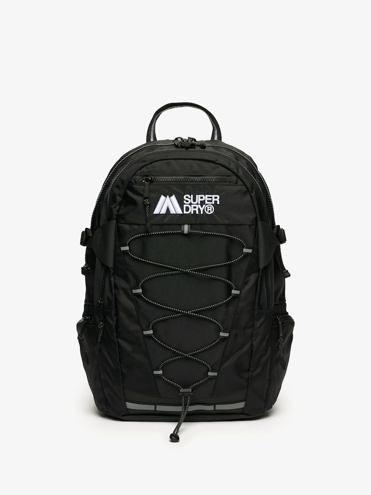 Superdry Black Outdoor Logo Backpack - Image 1 of 8