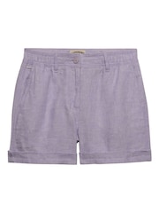 Superdry Purple Mid Rise Shorts - Image 4 of 4