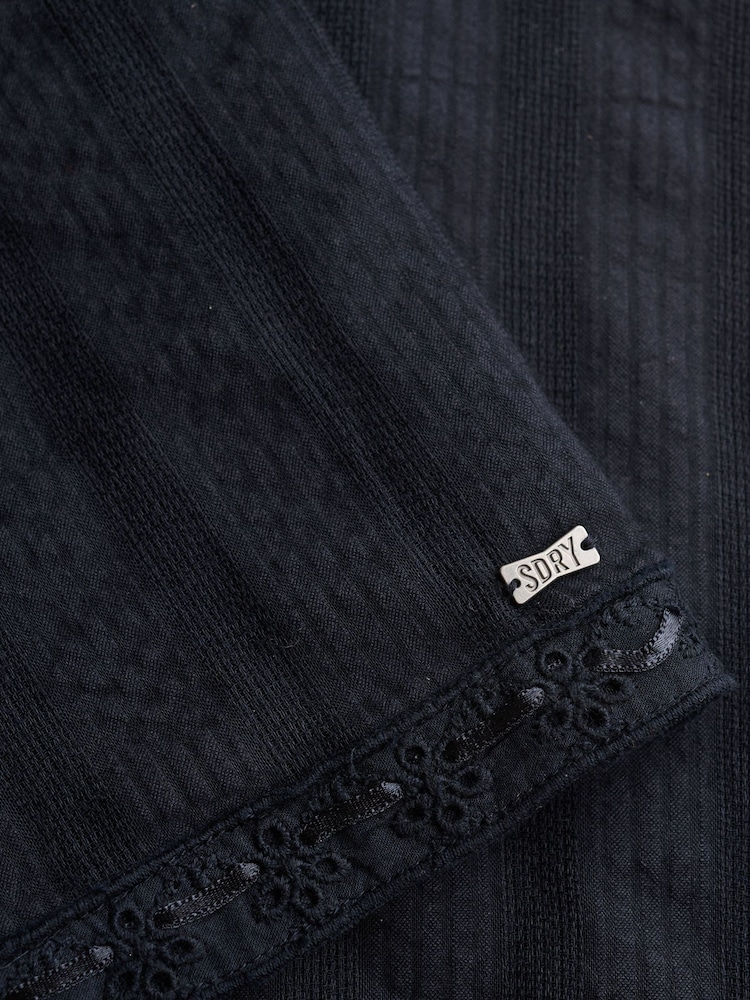 Superdry Blue Lace Cami Playsuit - Image 8 of 8 Superdry Blue Lace Cami Playsuit - Image 8 of 8