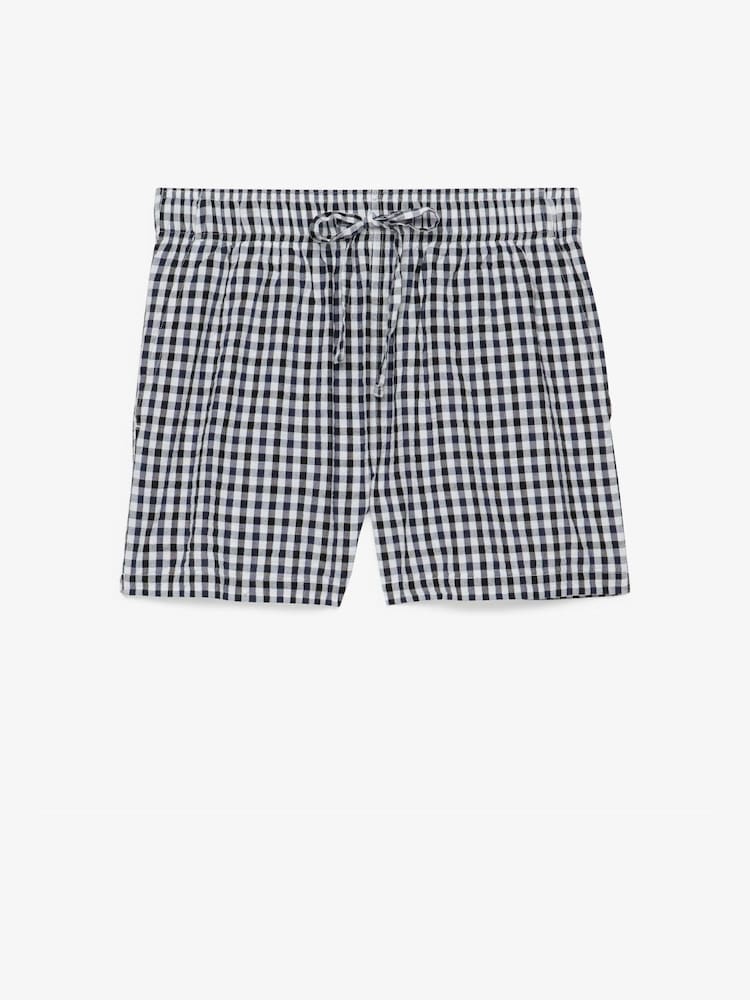 Superdry Blue Cotton Stripe Elastic Shorts - Image 10 of 10 Superdry Blue Cotton Stripe Elastic Shorts - Image 10 of 10