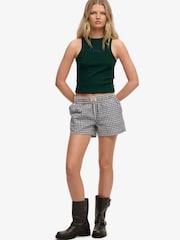 Superdry Blue Cotton Stripe Elastic Shorts - Image 6 of 6