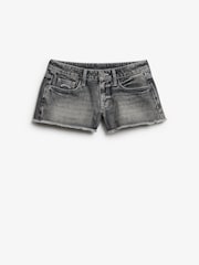 Superdry Blue Low Rise Denim Hot Shorts - Image 6 of 8