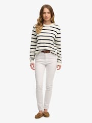 Superdry Cream Lightweight Essential Jumper - Image 3 of 6