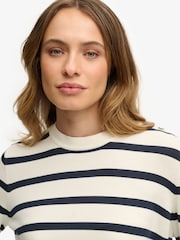 Superdry Cream Lightweight Essential Jumper - Image 5 of 6