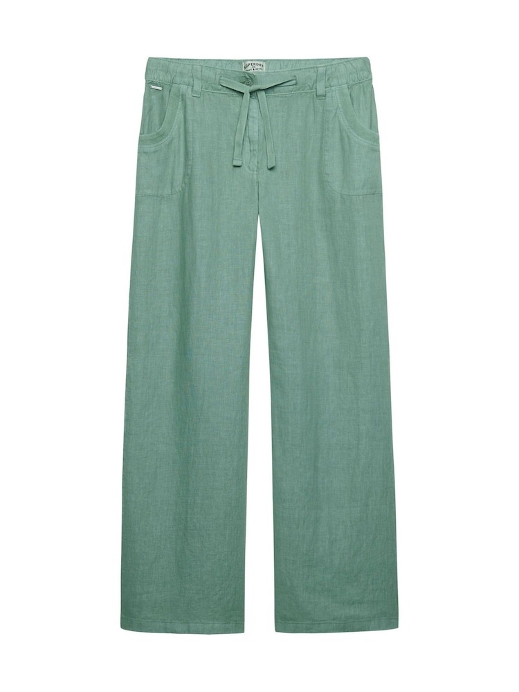 Superdry Green Low Rise Trousers - Image 1 of 2