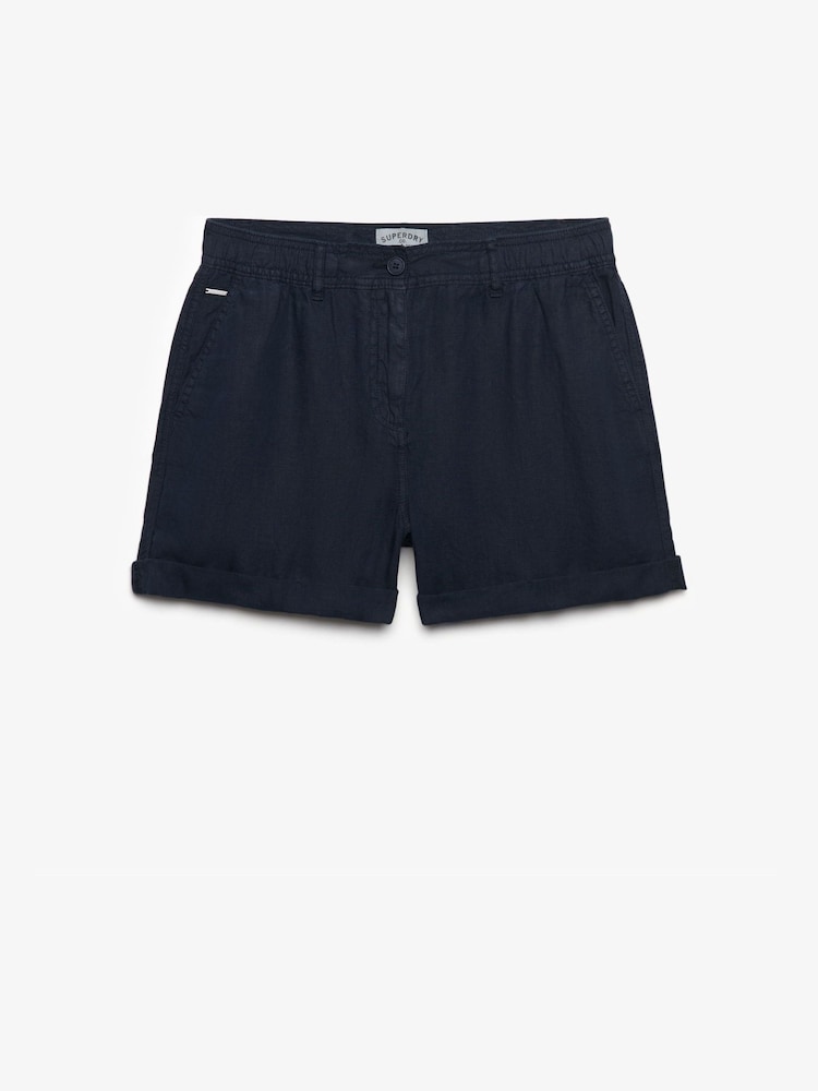 Superdry Blue Mid Rise Shorts - Image 7 of 7