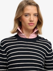 Superdry Blue Lightweight Essential Jumper - Image 5 of 6