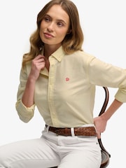 Superdry Yellow Slim Oxford Buttondown Long Sleeve Shirt - Image 2 of 7