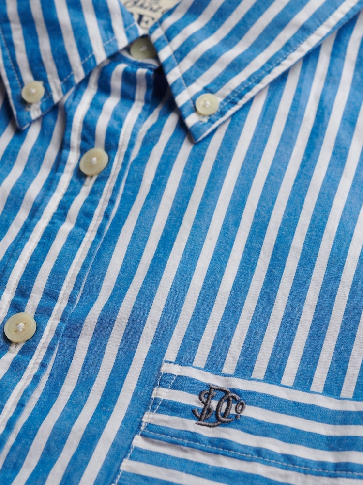 Синій - Superdry Poplin Relaxed Long Sleeve Shirt - Image 8 of 8