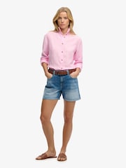 Superdry Blue Mid Rise Denim Shorts - Image 4 of 6