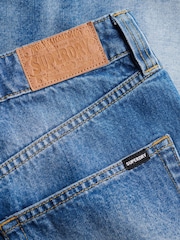 Superdry Blue Mid Rise Denim Shorts - Image 6 of 6