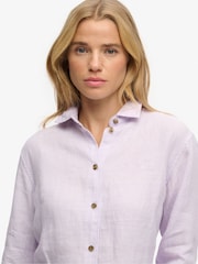 Фіолетовий - Superdry Premium Boyfriend Shirt - Image 4 of 7