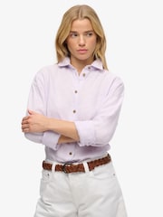 Фіолетовий - Superdry Premium Boyfriend Shirt - Image 5 of 7