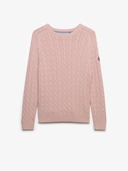 Superdry Pink Slouchy Cable Knit Jumper - Image 6 of 6