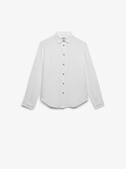 Wit - Superdry Premium Linen Boyfriend Shirt - Afbeelding 5 van 6