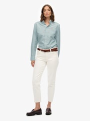 Superdry Green Slim Oxford Buttondown Long Sleeve Shirt - Image 5 of 7