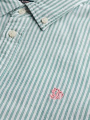 Superdry Green Slim Oxford Buttondown Long Sleeve Shirt - Image 7 of 7