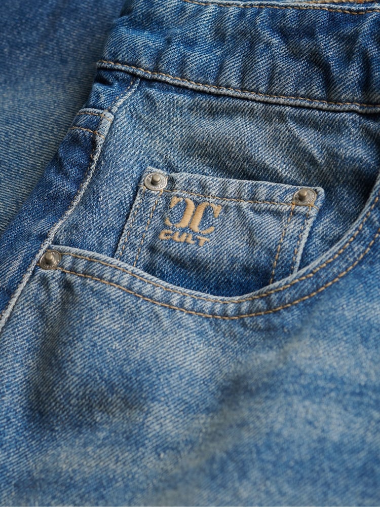 Délavage bleu moyen - Superdry short ample taille mi-haute - Image 8 sur 8