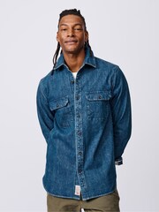 Aubin Blue Morely Denim Overshirt - Image 1 of 6