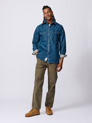 Aubin Blue Morely Denim Overshirt - Image 2 of 6