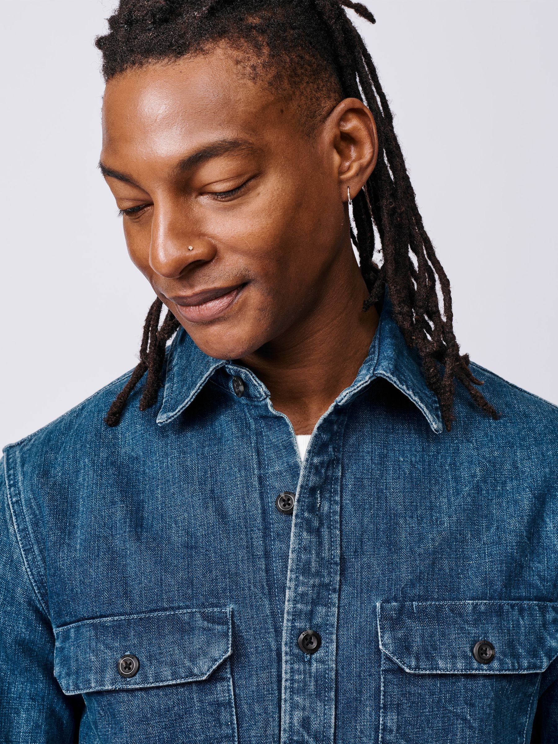 Buy Aubin Blue Morely Denim Overshirt from Next USA