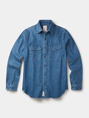 Aubin Blue Morely Denim Overshirt - Image 6 of 6