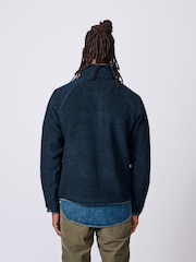 Aubin Blue Bodmin Zip Neck Fleece - Image 2 of 6