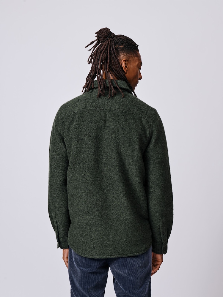 Aubin Green Kendale Wool Overshirt - Image 2 of 8