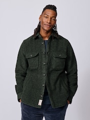 Aubin Green Kendale Wool Overshirt - Image 4 of 8