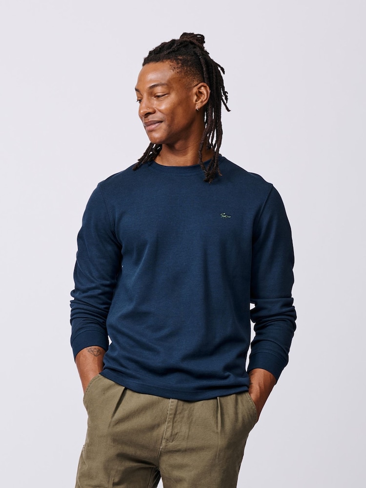 Aubin Blue Anderson Long Sleeve T-Shirt - Image 1 of 5