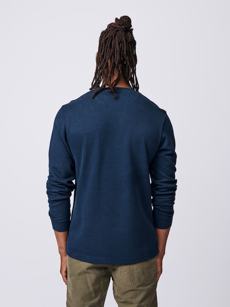 Aubin Blue Anderson Long Sleeve T-Shirt - Image 2 of 5