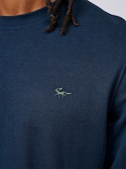Aubin Blue Anderson Long Sleeve T-Shirt - Image 4 of 5