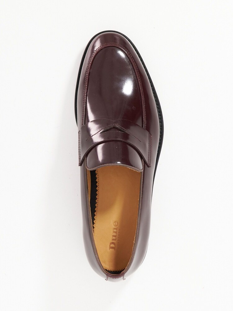 Dune London Red Surrey Suede Penny Loafers - Image 6 of 6 Dune London Red Surrey Suede Penny Loafers - Image 6 of 6