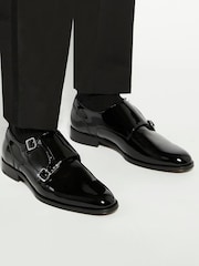 Dune London Sono Leather Sole Double Monk Shoes - Imagen 1 de 5