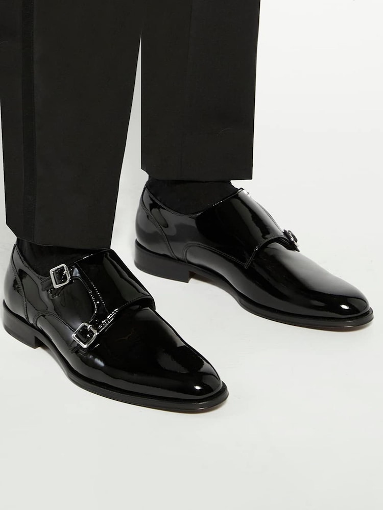 Dune London Sono Leather Sole Double Monk Shoes - Imagen 1 de 5