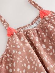 Bambi Animal Print - Strappy Playsuit (3mths-10yrs) - 7න් 6 වන රූපය