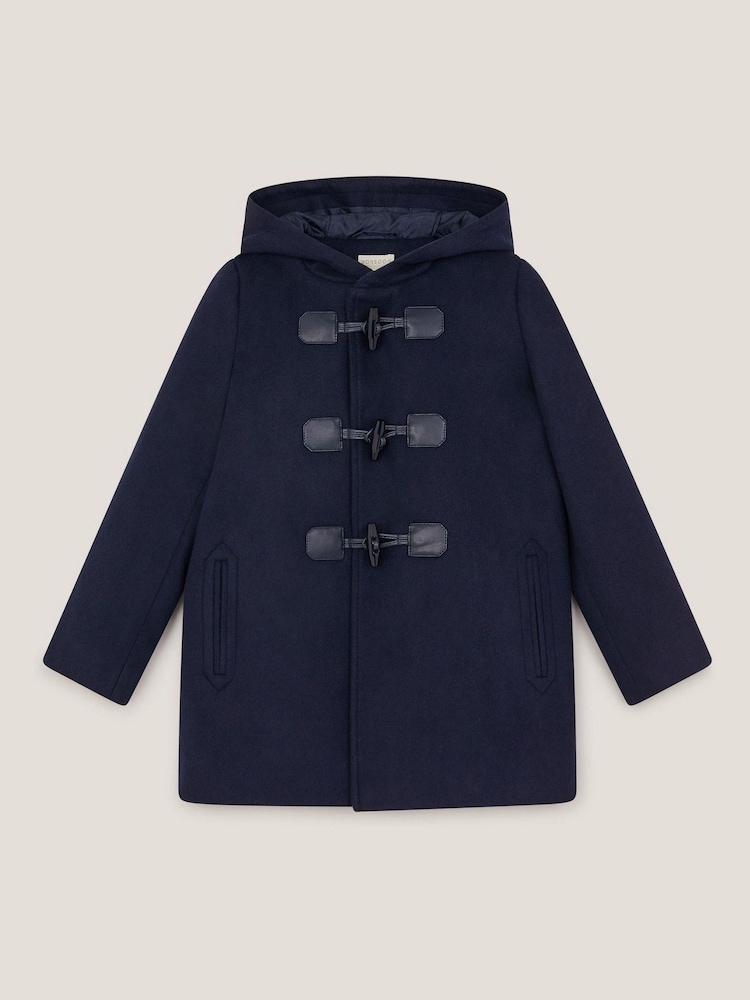 Monsoon Blue Hooded Duffle Coat - Image 1 of 3