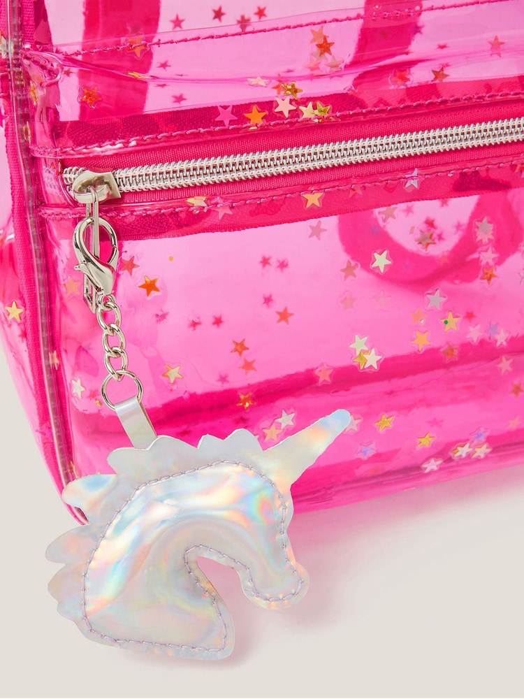 Monsoon Pink Clear Unicorn Backpack - Image 4 of 4