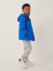 Monsoon Blue Colourblock Puffer Jacket - Image 1 of 4