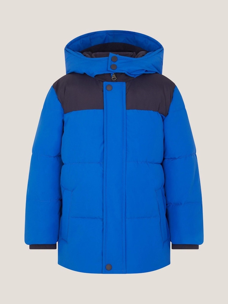 Monsoon Blue Colourblock Puffer Jacket - Image 2 of 4
