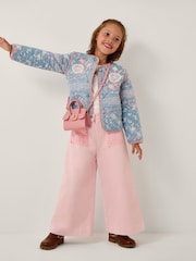 Monsoon Blue Embroidered Paisley Quilted Jacket - Image 1 of 4