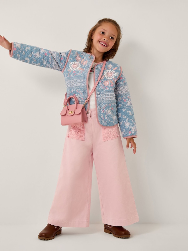 Monsoon Blue Embroidered Paisley Quilted Jacket - Image 1 of 4 Monsoon Blue Embroidered Paisley Quilted Jacket - Image 1 of 4