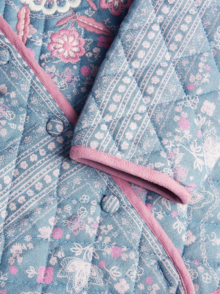 Monsoon Blue Embroidered Paisley Quilted Jacket - Image 4 of 4 Monsoon Blue Embroidered Paisley Quilted Jacket - Image 4 of 4