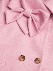 Monsoon Pink Bow Collar Coat - Image 3 of 3