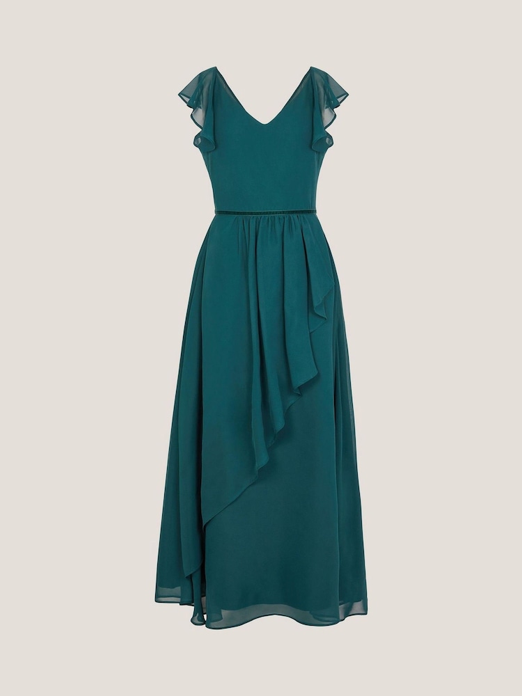 Monsoon Blue Indi Tie Back Prom Dress - Image 1 of 3