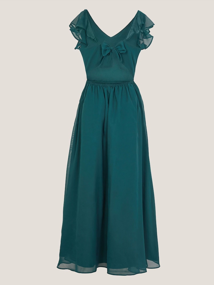 Monsoon Blue Indi Tie Back Prom Dress - Image 2 of 3
